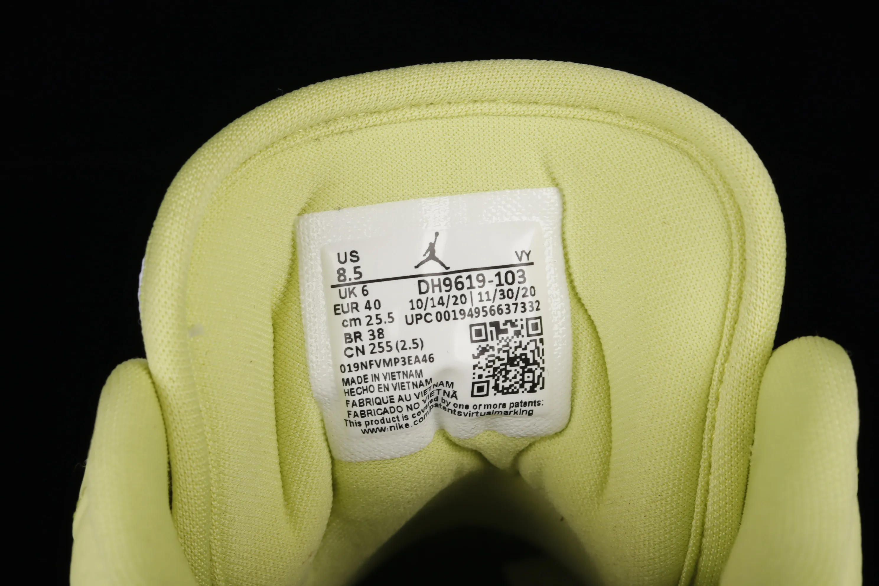 All categories Air Jordan Jordan series basketball shoes Air Jordan 1 Low Air Jordan 1 Low "Limelight" AJ1 Joe 1 fluorescent yellow low-top casual sneakers DH9619-103